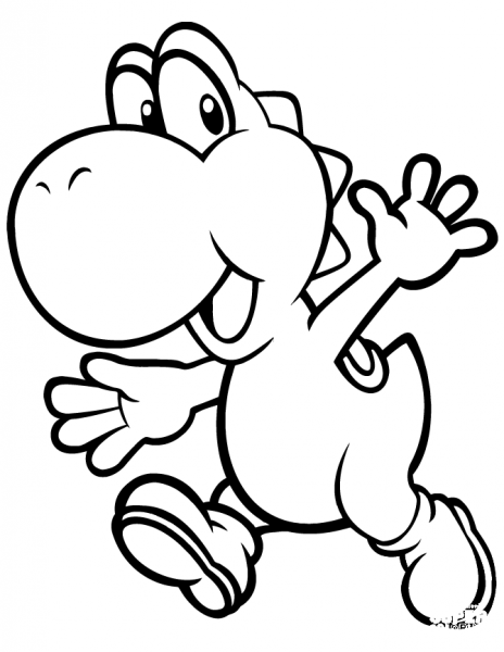 Yoshi coloring page image
