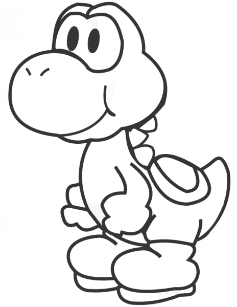 Yoshi coloring page image