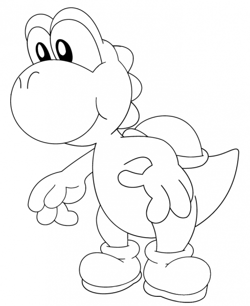 Yoshi coloring page image
