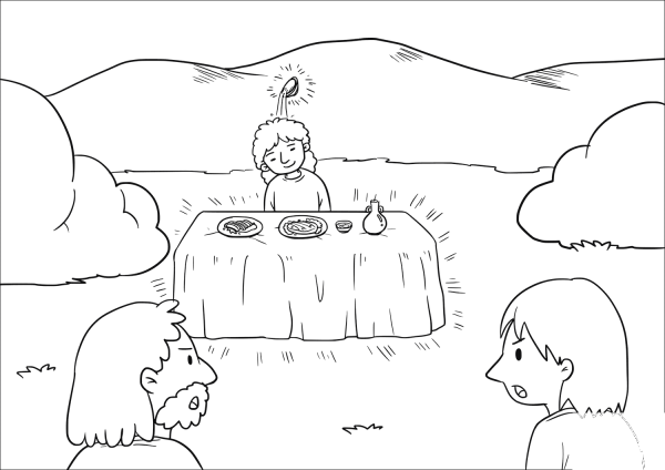 You prepare a table before me in the presence of my enemies coloring page image