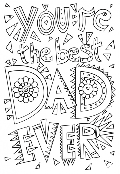 You’re the Best Dad Ever coloring page image