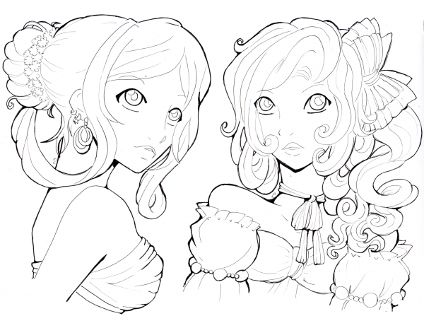 Young Ladies coloring page image