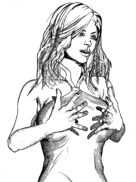 Young Woman coloring page image