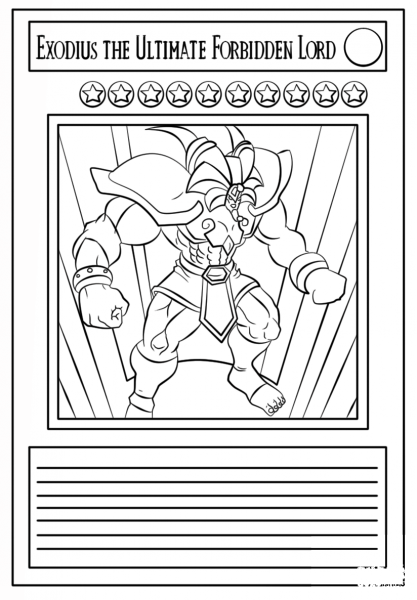 Yu-Gi-Oh! Card coloring page image