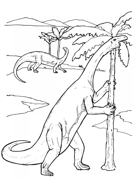 Yunnanosaurus Prosauropod Dinosaur coloring page image