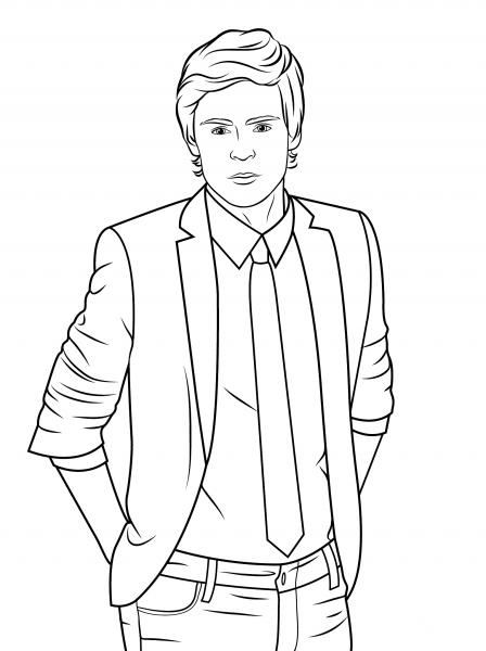 Zac Efron coloring page image