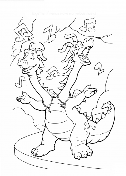 Zak and Wheezie Love Music  coloring page image