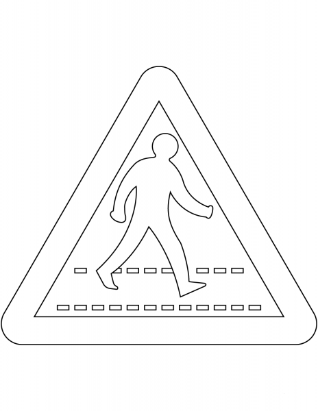 “Zebra Crossing” Sign in the United Kingdom coloring page image