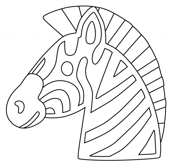 Zebra Emoji coloring page image