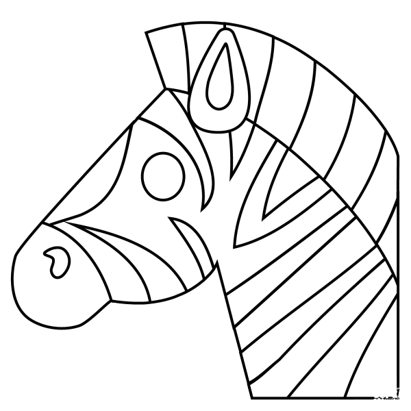 Zebra Emoji coloring page image