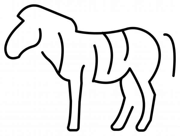 Zebra Emoji coloring page image