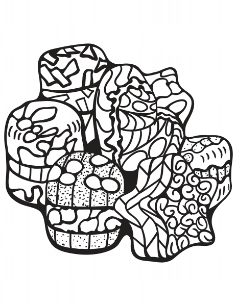 Zentangle Cakes coloring page image