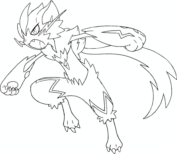 Zeraora coloring page image