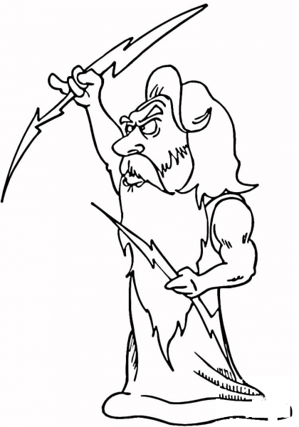 Zeus  coloring page image