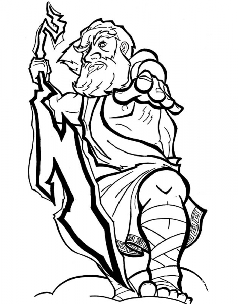 Zeus Smite coloring page image