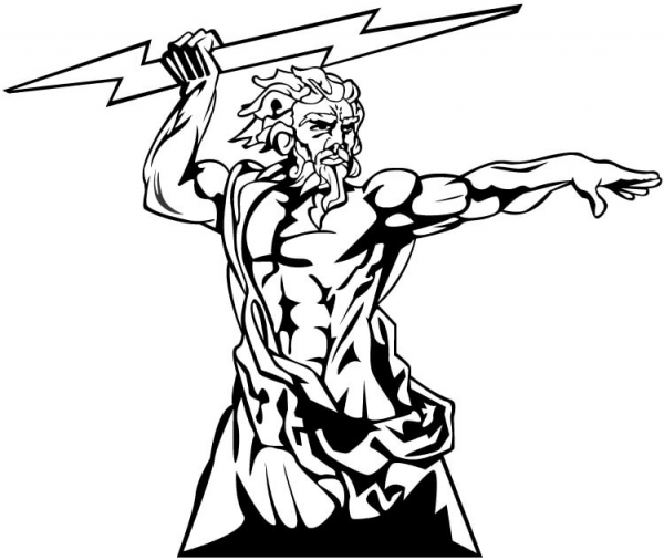 Zeus The God Of Olympia  coloring page image