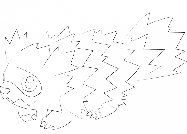 Zigzagoon Pokemon coloring page image