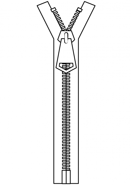 Zipper coloring page image