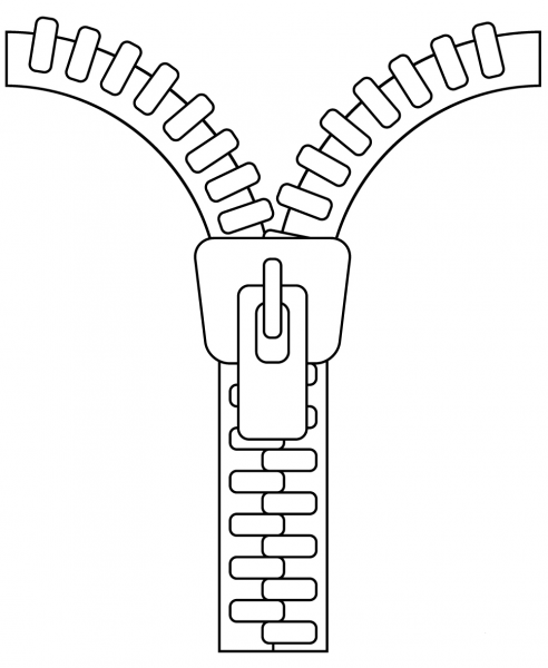 Zipper coloring page image