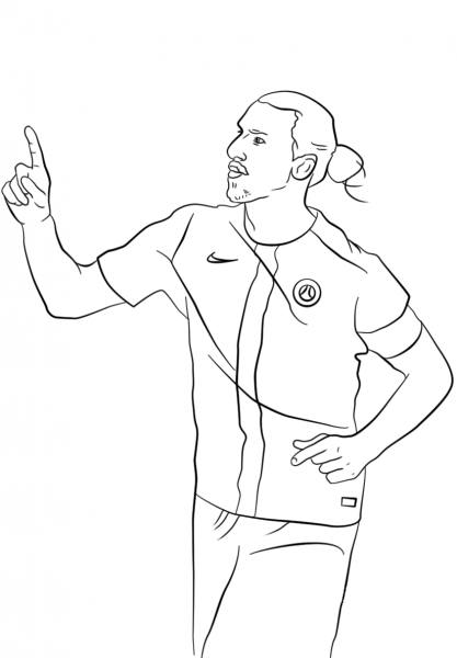 Zlatan Ibrahimovic coloring page image