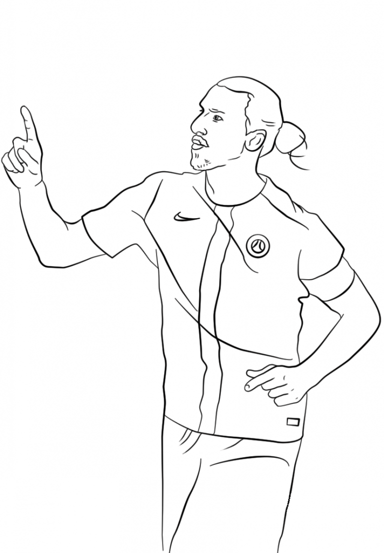 Zlatan Ibrahimovic coloring page - ColouringPages