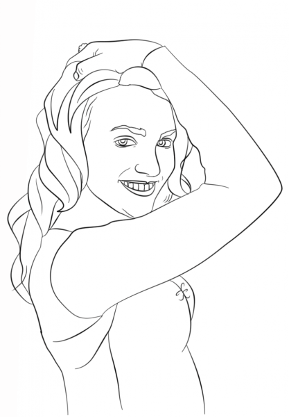 Zoey Brooks from Zoey 101 coloring page image