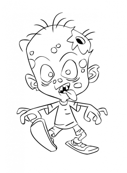 Zombie Child coloring page image