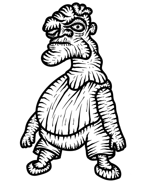 Zombie coloring page image