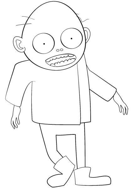 Zombie coloring page image