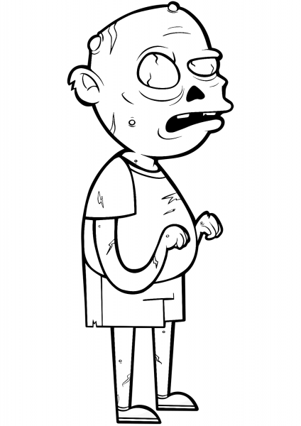 Zombie coloring page image
