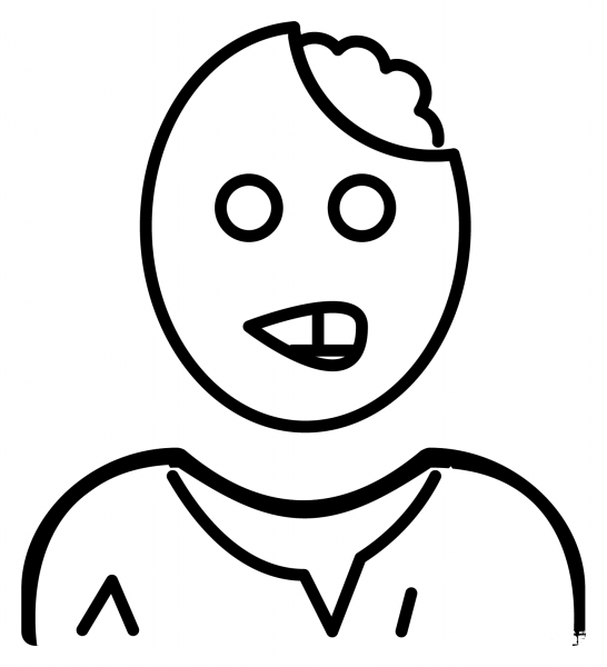 Zombie Emoji coloring page image