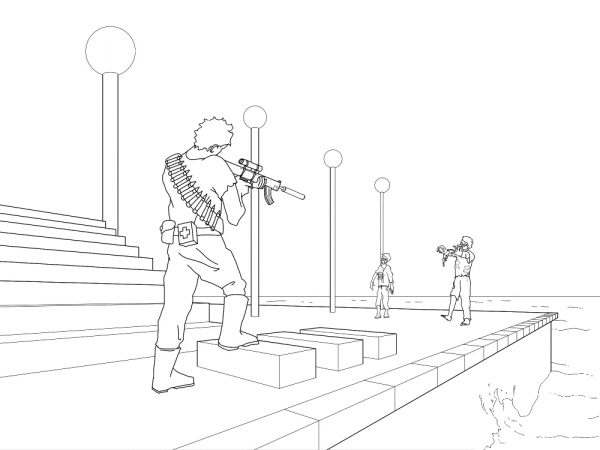 Zombie Pier coloring page image
