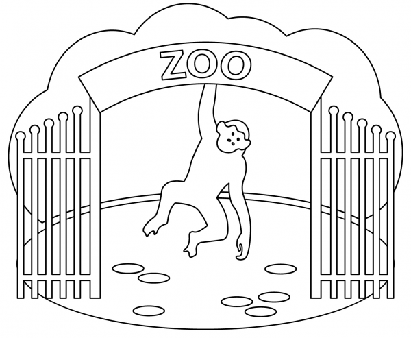 Zoo coloring page image