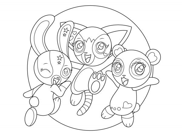 Zoobles coloring page image