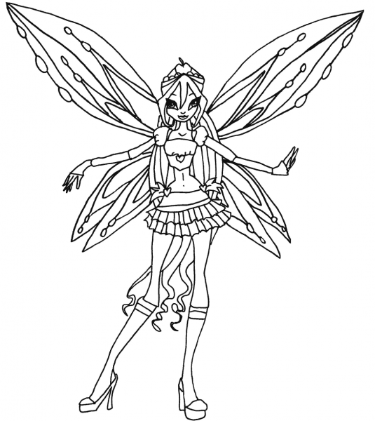 Zoomix Bloom coloring page image