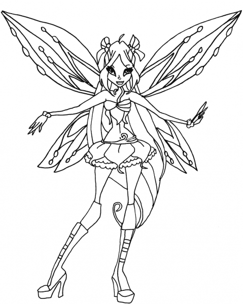 Zoomix Flora coloring page image