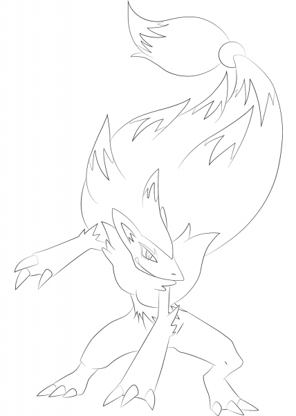 Zoroark Pokemon coloring page image