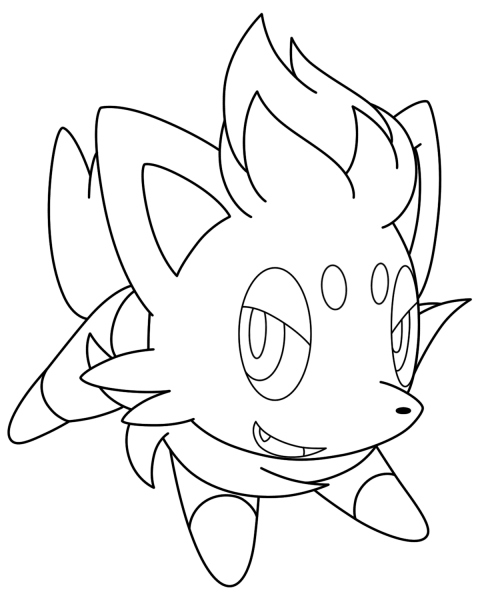 Zorua Pokemon coloring page image