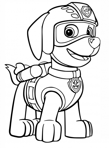 Zuma’s Air Rescue Uniform coloring page image