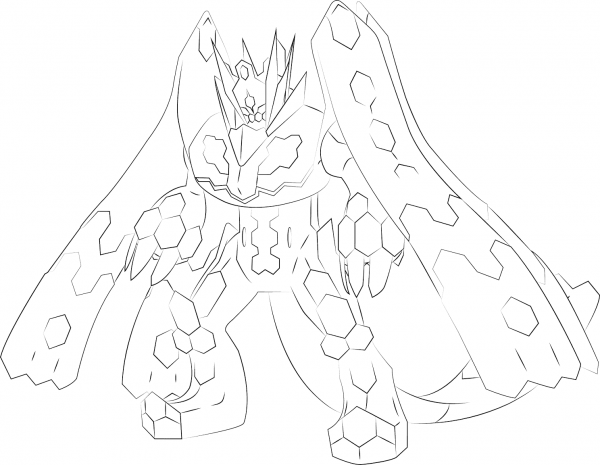 Zygarde in 100 Percent Form coloring page image