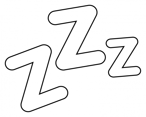 Zzz Emoji coloring page image