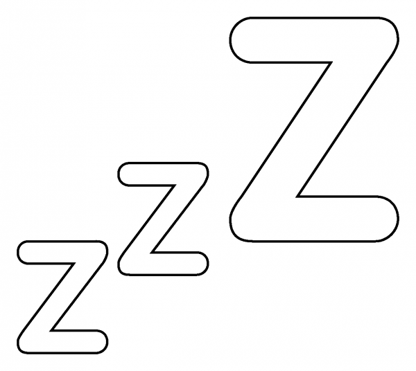 Zzz Emoji coloring page image