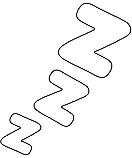 Zzz Emoji coloring page image