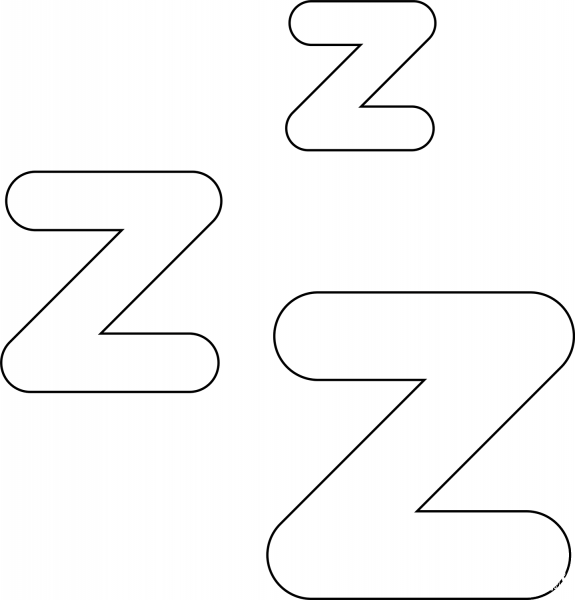 Zzz Emoji coloring page image