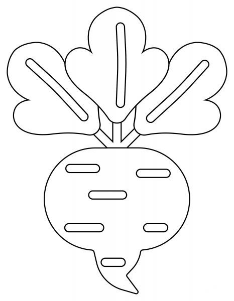 Beetroot coloring page image