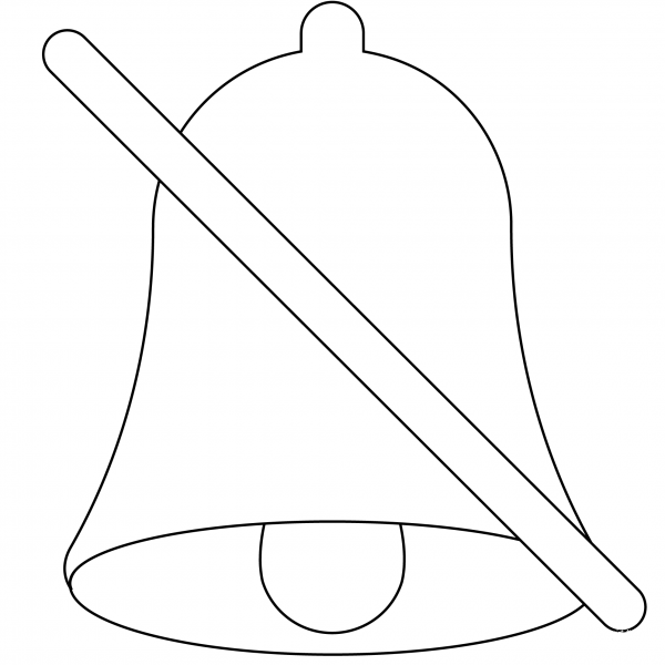 Bell Cancellation Emoji coloring page image
