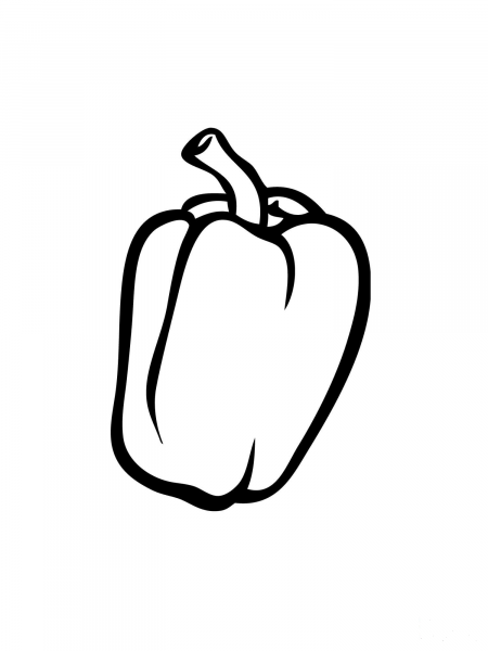 Bell Pepper coloring page image