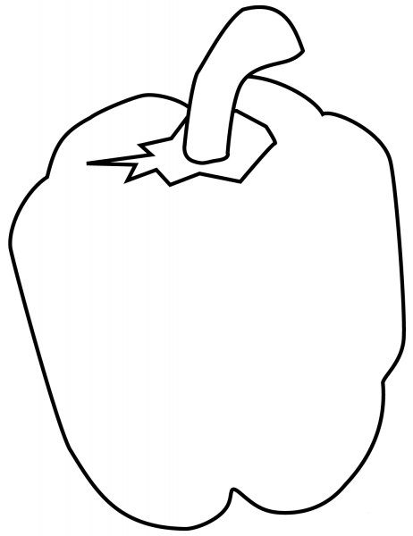 Bell Pepper coloring page image