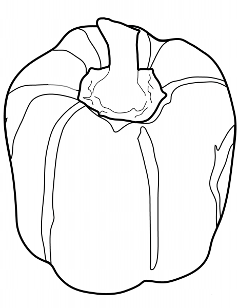 Bell Pepper coloring page image