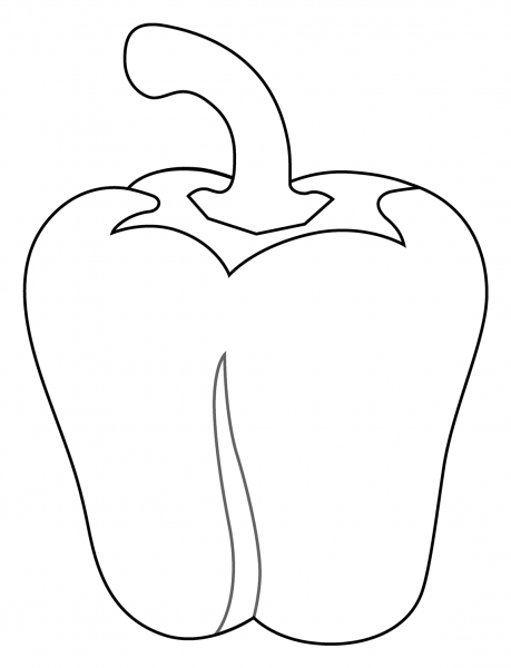 Bell Pepper Emoji coloring page image